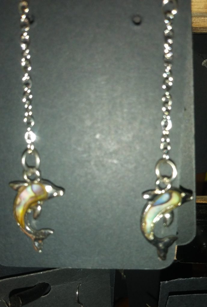 Abalone Dolphin Earrings