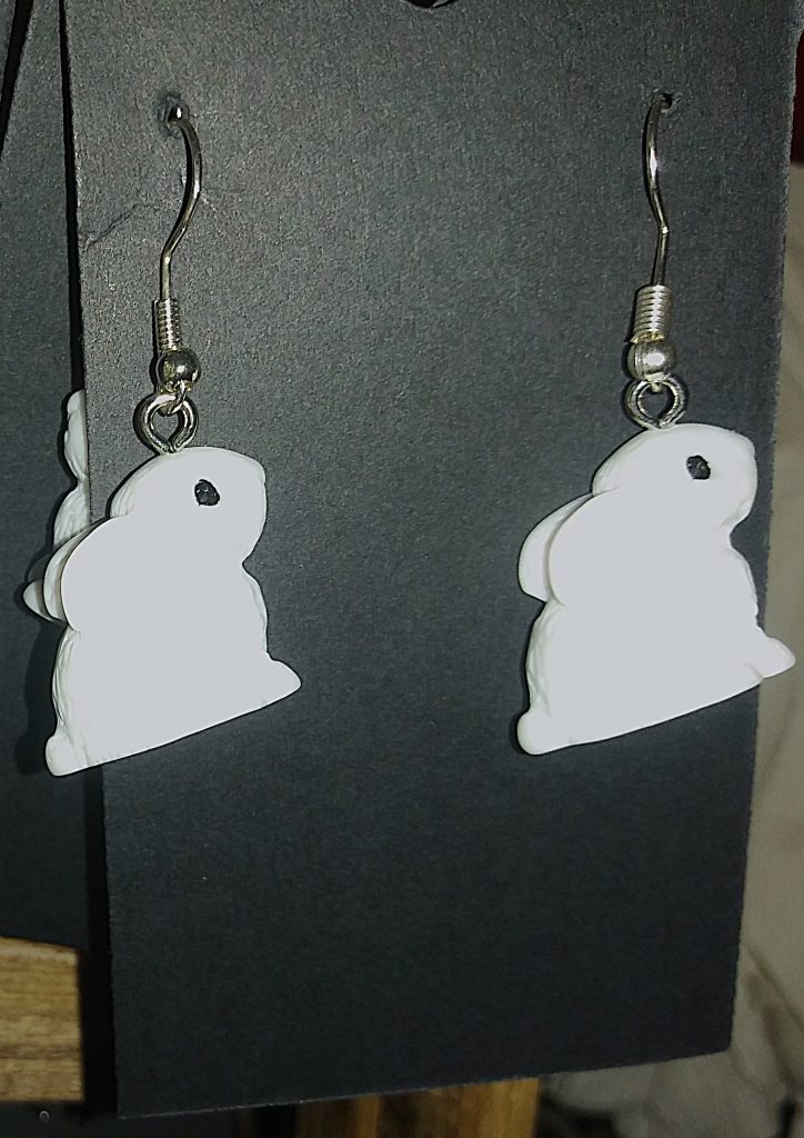 White Rabbit Earrings