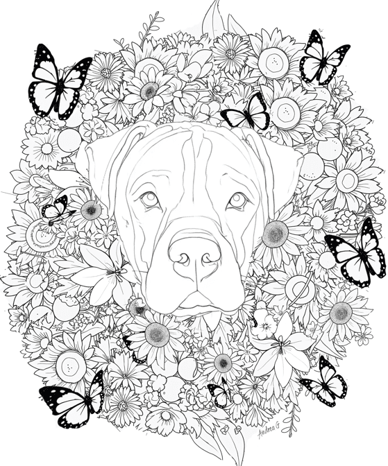 Custom Pet Portrait Coloring Page/Coloring Poster