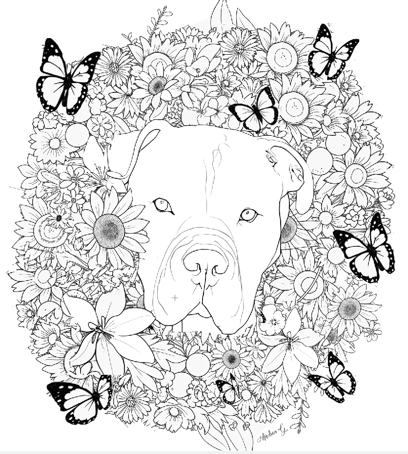 Custom Pet Portrait Coloring Page/Coloring Poster - Image 4