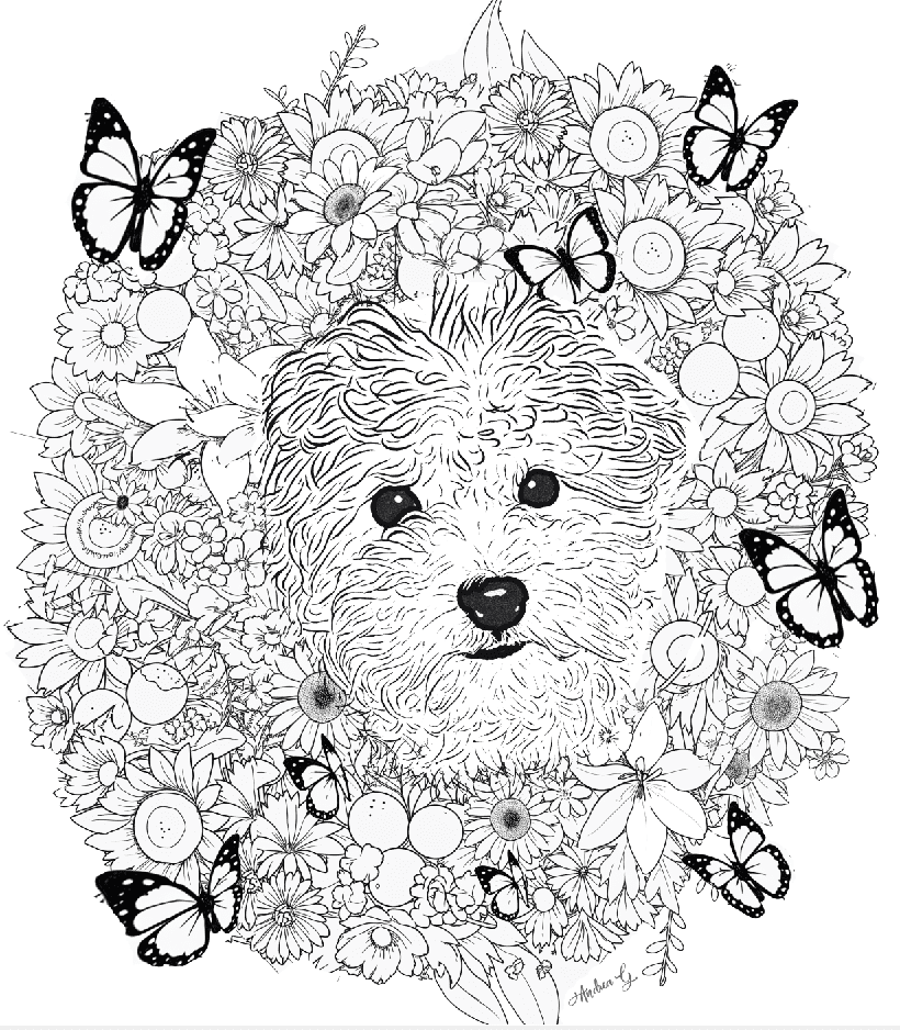 Custom Pet Portrait Coloring Page/Coloring Poster - Image 5